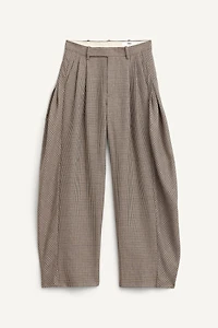 LIMITED EDITION PLAID BALLOON PANTS WITH WOOL