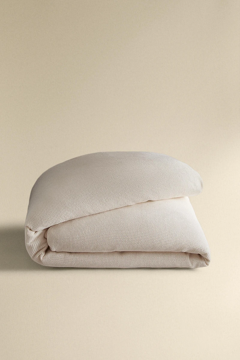 MINI WAFFLE COTTON DUVET COVER