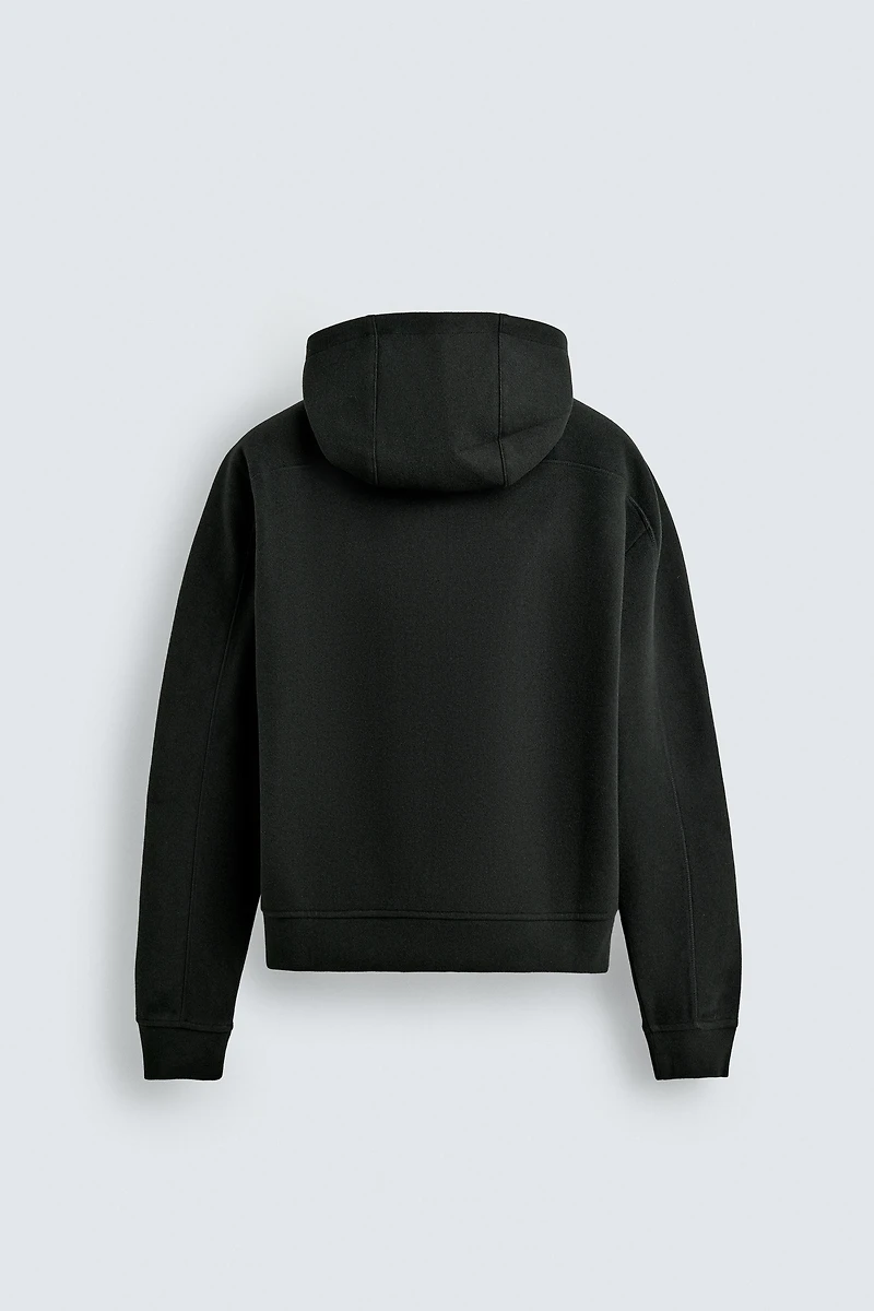 FELTED HOODIE SWEATSHIRT