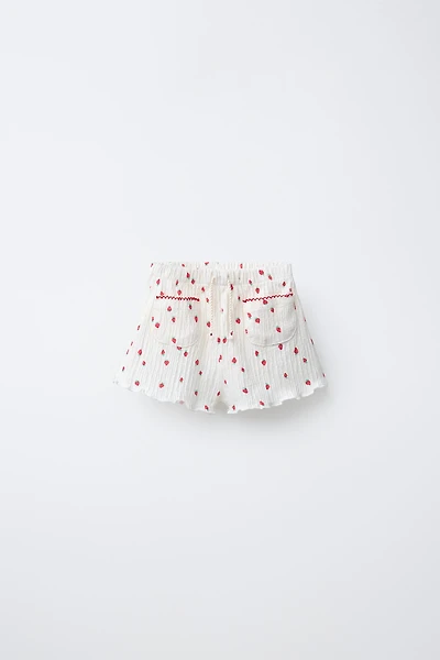 STRAWBERRY TEXTURED SHORTS