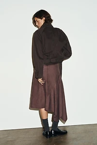 JUPE PARÉO ASYMÉTRIQUE EFFET DÉLAVÉ