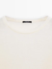 Lightweight wool linen blend T-shirt