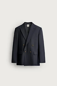 GOLD BUTTON DOUBLE BREASTED BLAZER