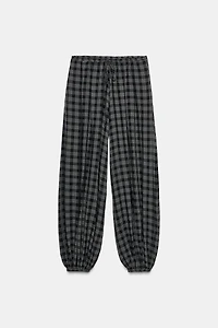 PLAID BALLOON PANTS ZW COLLECTION