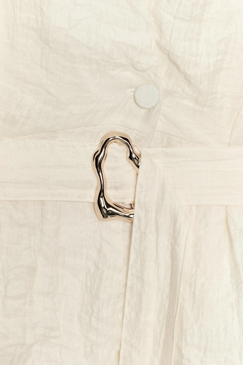 BELTED TOP WITH BUCKLE