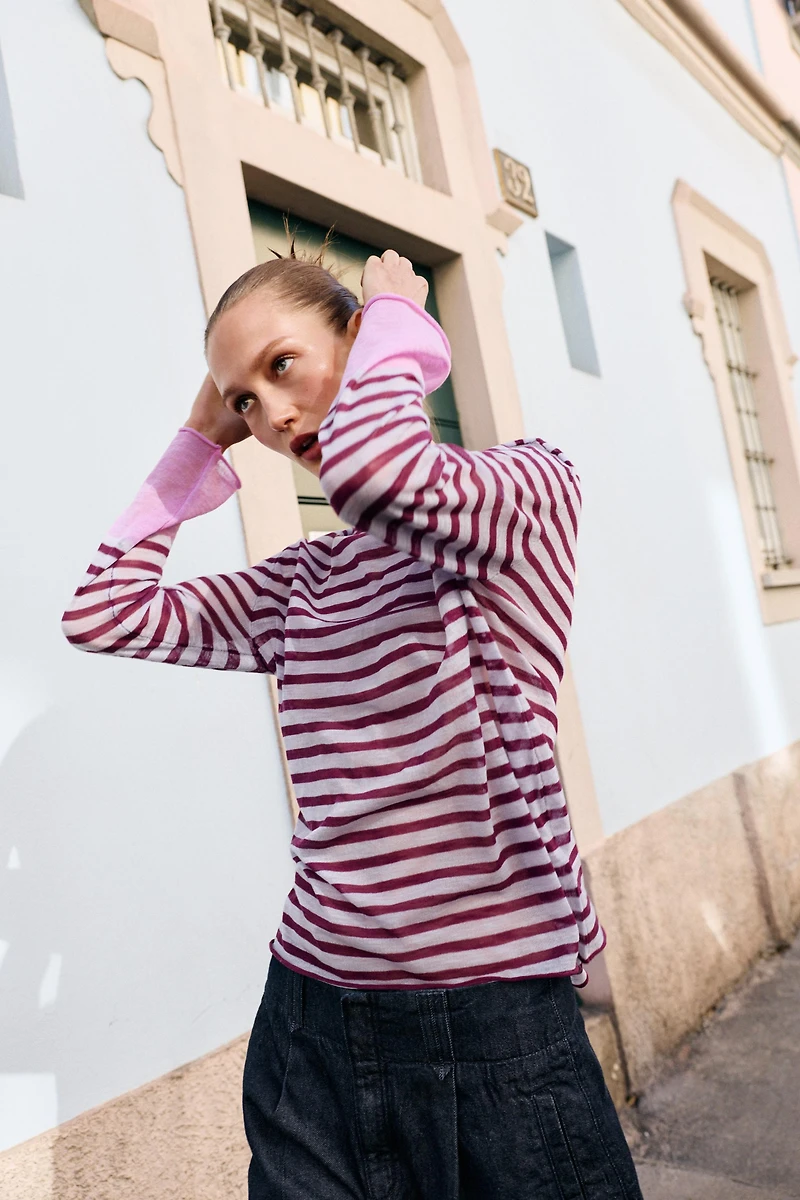 STRIPED KNIT JUMPER