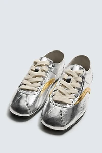 METALLIC LEATHER TRAINERS HARRY LAMBERT FOR ZARA X DISNEY