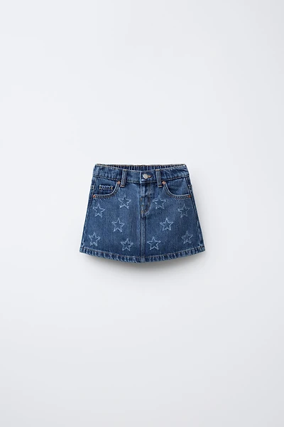 JUPE EN DENIM ÉTOILES