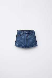 JUPE EN DENIM ÉTOILES