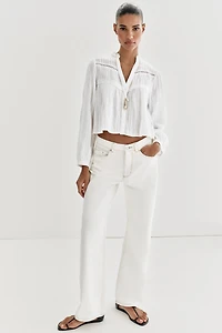 CHEMISE COURTE AVEC DENTELLE