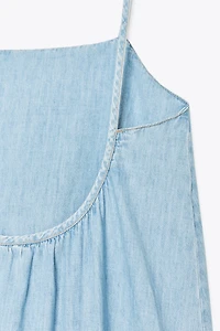 TRF DENIM MIDI DRESS