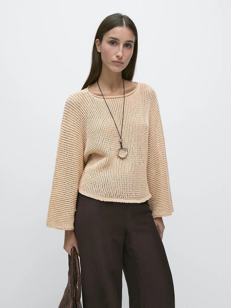 Cutwork sweater