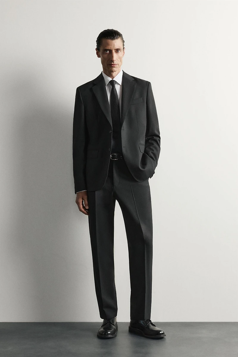 100% WOOL SUIT PANTS