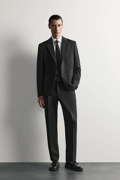 100% WOOL SUIT PANTS