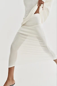 FINE KNIT MIDI SKIRT