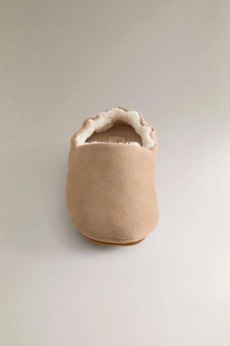 WARM LEATHER BALLERINA BOOTIES
