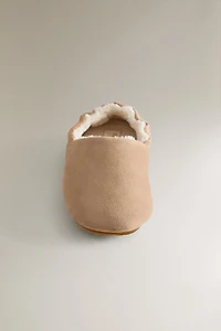 WARM LEATHER BALLERINA BOOTIES