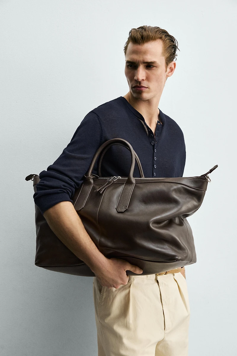 LEATHER SHOPPER BAG