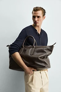 LEATHER SHOPPER BAG