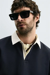 SWEAT POLO COL CONTRASTÉ