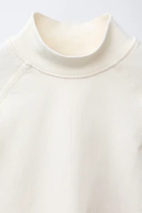 RAISED TEXT RIB T-SHIRT