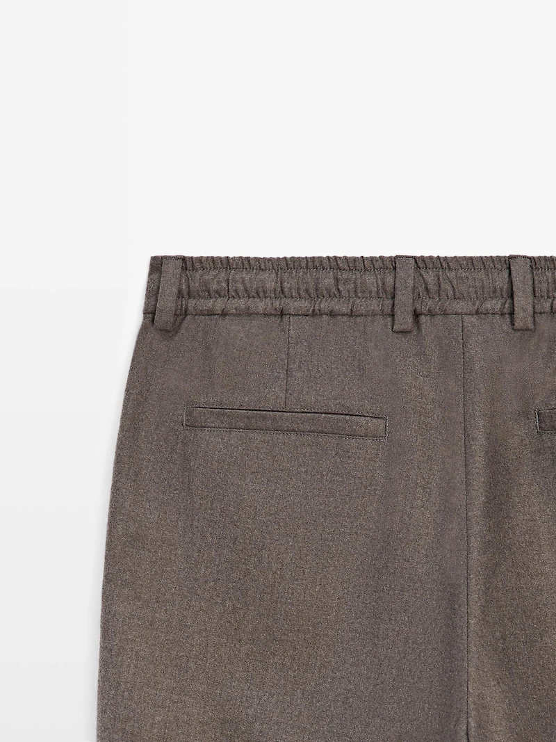 Pantalon flanelle 100 % laine