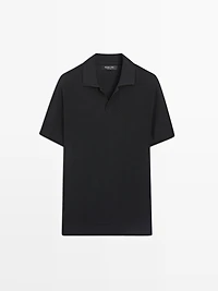 100% cotton knit polo sweater