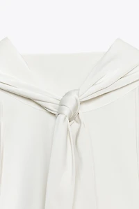 SATIN HALTER TOP