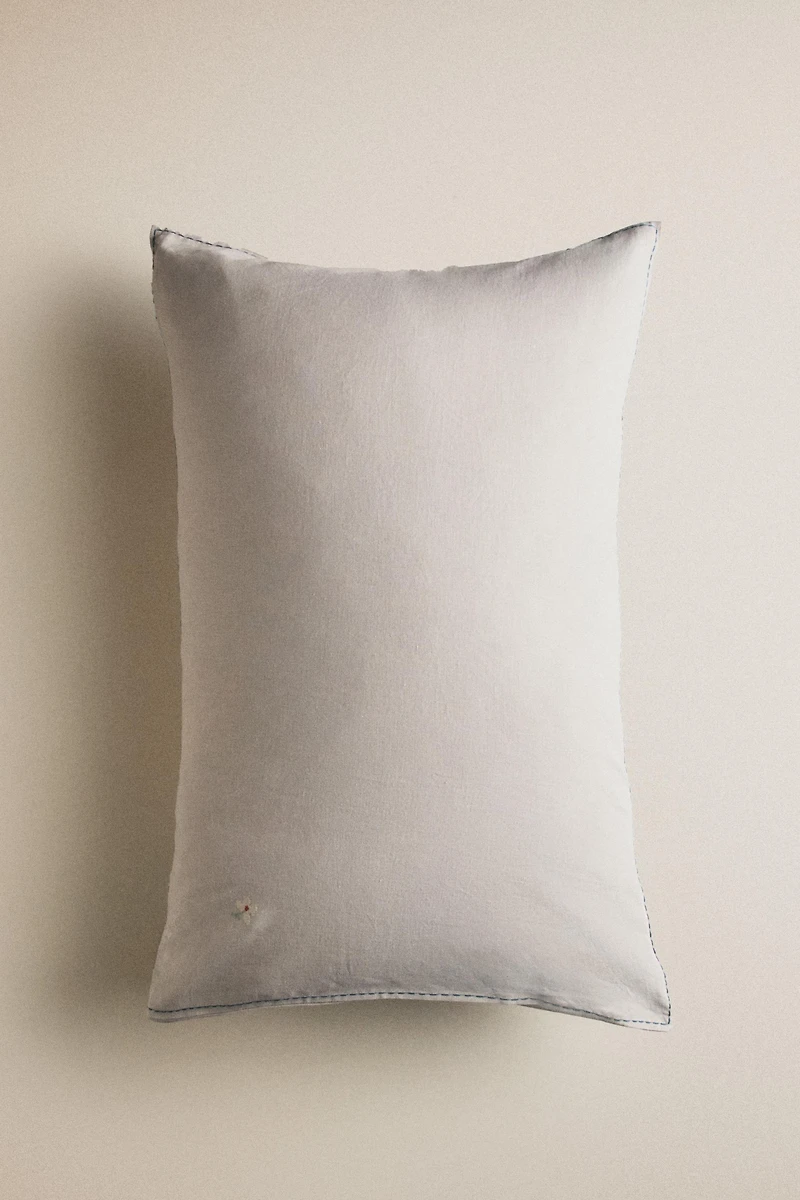 KIDS' FLORAL AND STRIPE PILLOWCASE