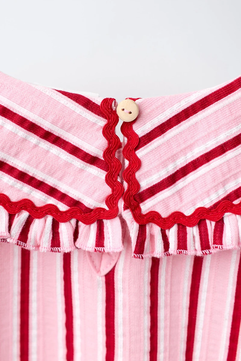 STRIPED PETER PAN COLLAR DRESS
