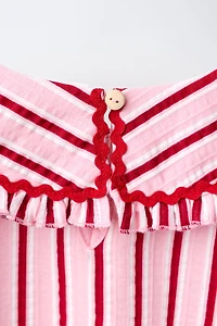 STRIPED PETER PAN COLLAR DRESS