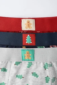AGES 2-3/ THREE-PACK OF TREE AND COOKIE BOXERS