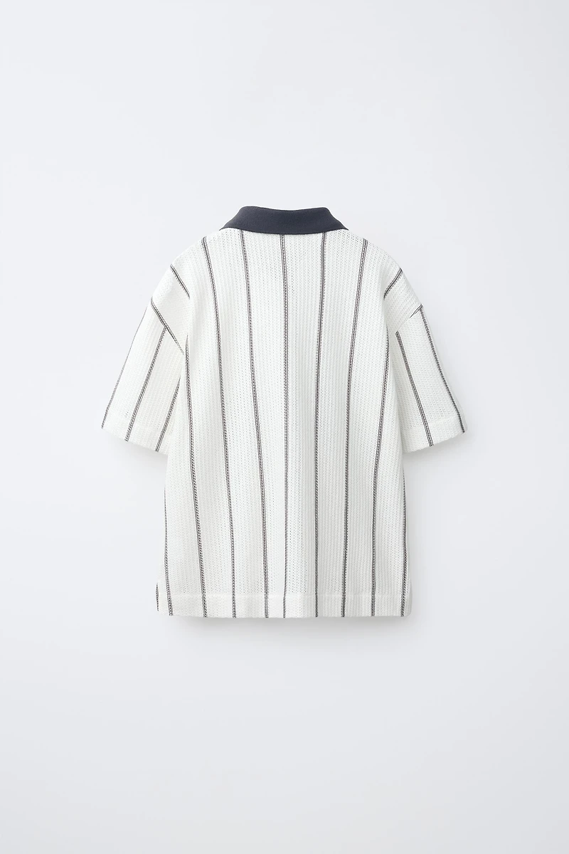 STRIPED KNIT SHIRT