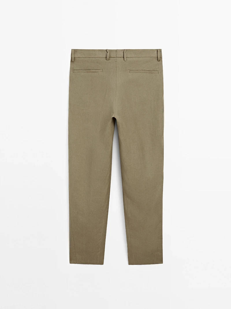 Linen suit trousers
