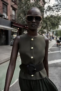 BELTED MIDI DRESS