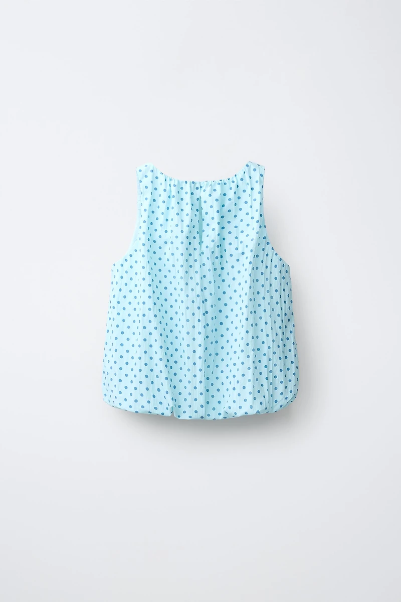 PUFFY POLKA DOT TOP