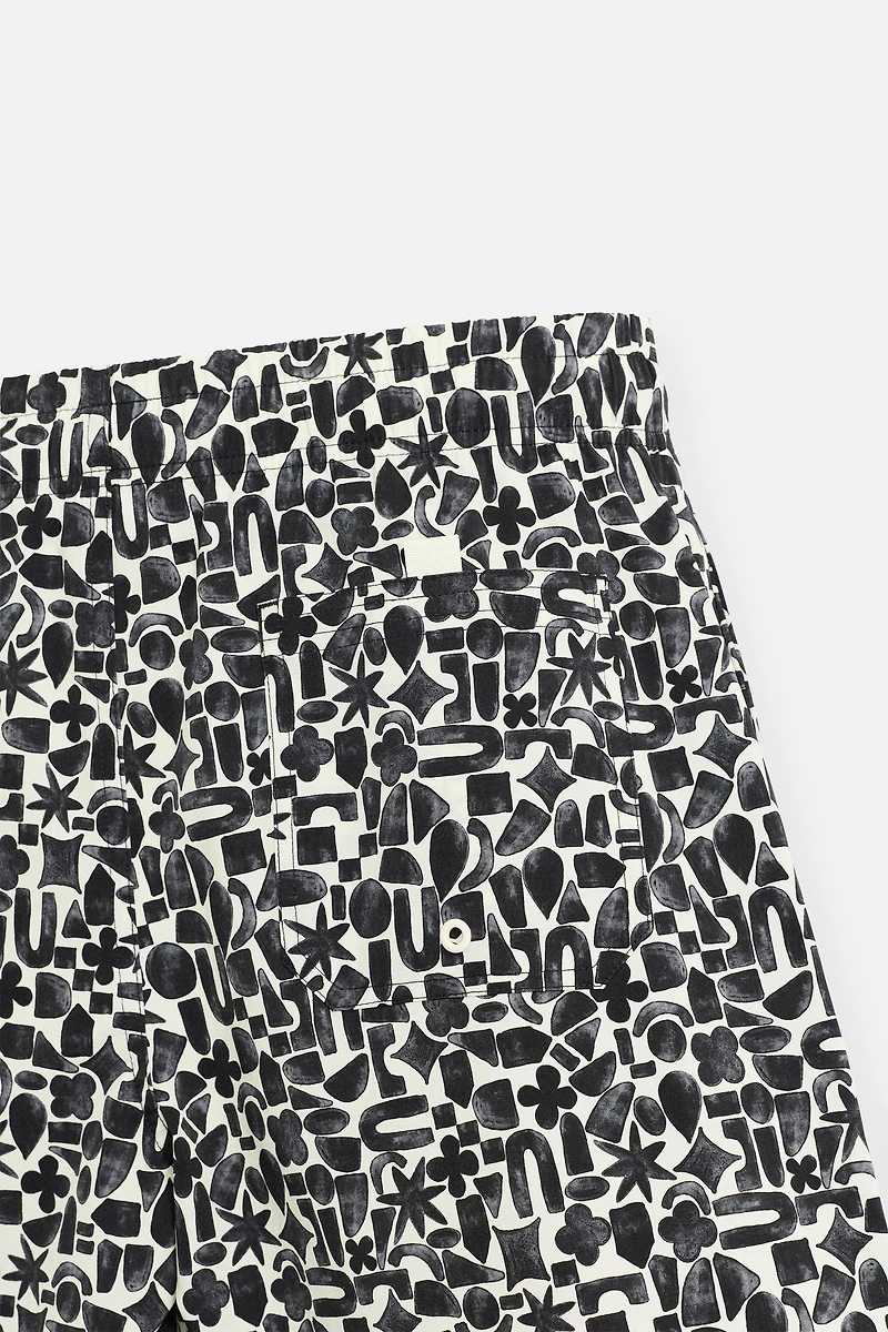 GEOMETRIC PRINT LONG SWIMSUIT