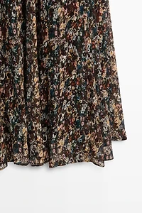 Printed dress with sash detail