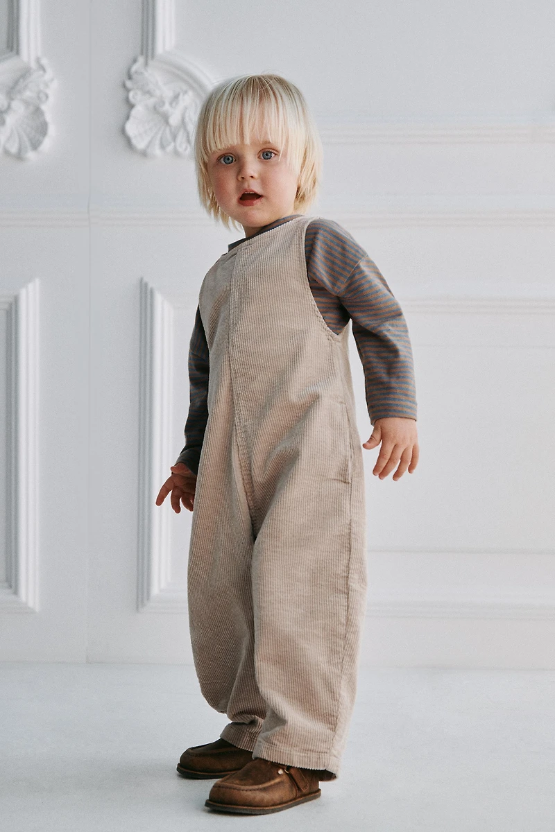 SALOPETTE LONGUE EN VELOURS CÔTELÉ