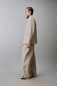 PANTALON DE COSTUME DÉCONTRACTÉ À PLIS