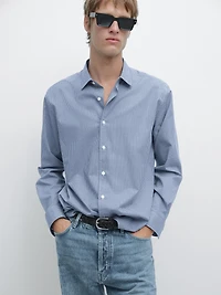 Chemise à carreaux regular fit 100 % coton