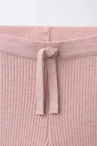 RIBBED KNIT LEGGINGS