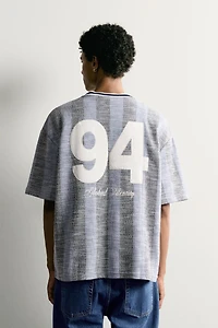 RETRO SOCCER JACQUARD EMBROIDERED SWEATSHIRT