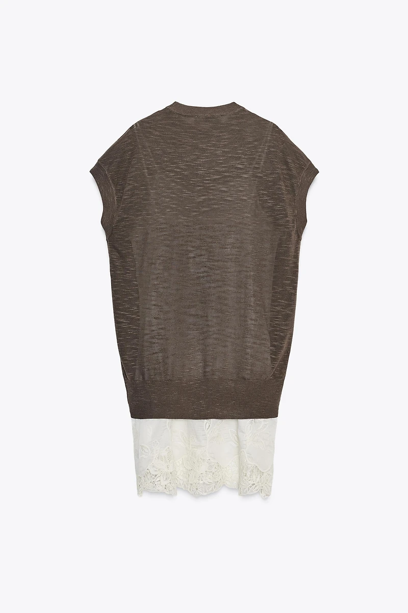 COMBINATION KNIT DRESS