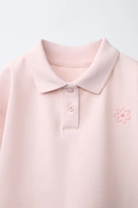 EMBROIDERED FLORAL PIQUÉ POLO