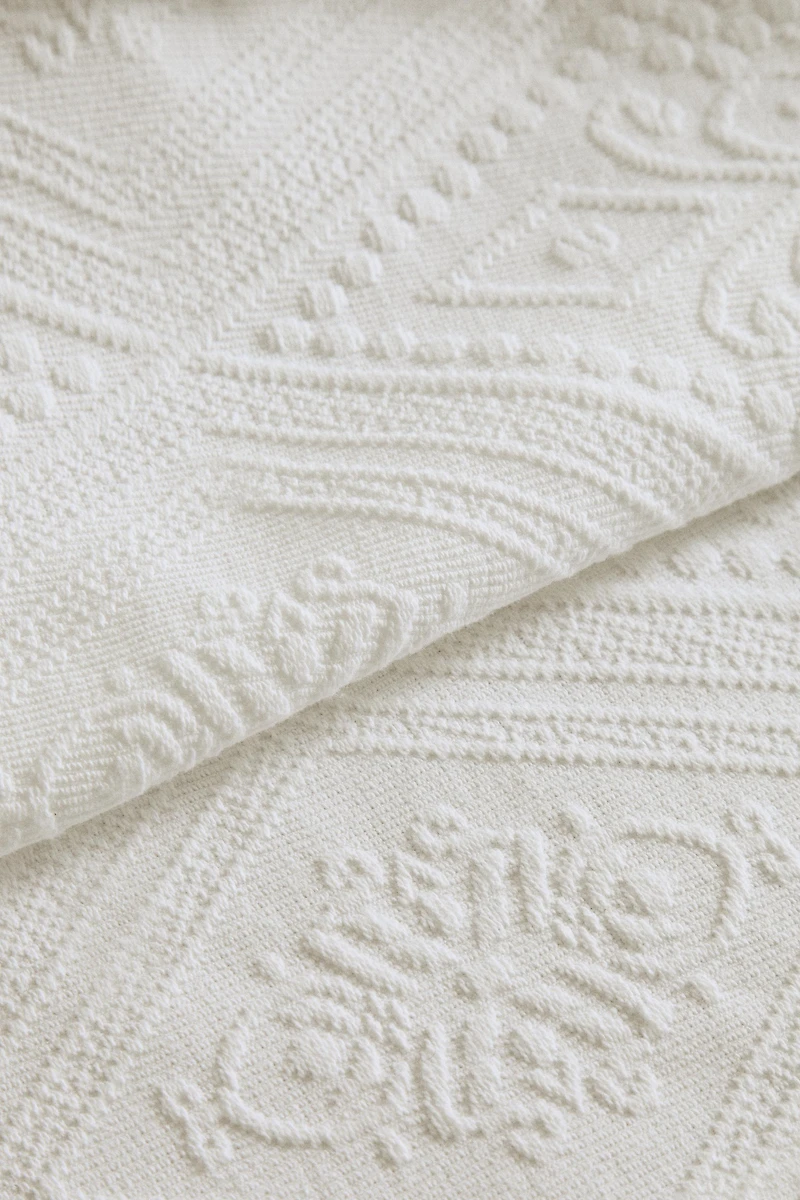 COUVRE-LIT COTON MOTIF GÉOMÉTRIQUE
