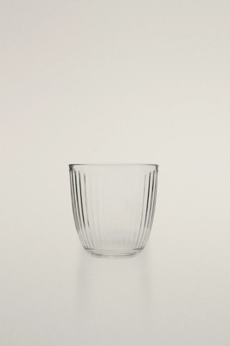LINEAR-DESIGN GLASS TUMBLER