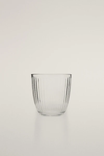 LINEAR-DESIGN GLASS TUMBLER