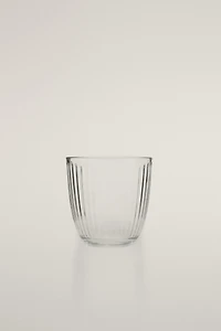 LINEAR-DESIGN GLASS TUMBLER