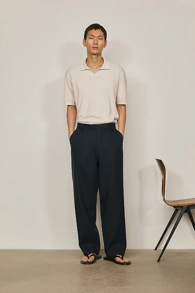 Pantalon à pinces total look lin - LIMITED EDITION